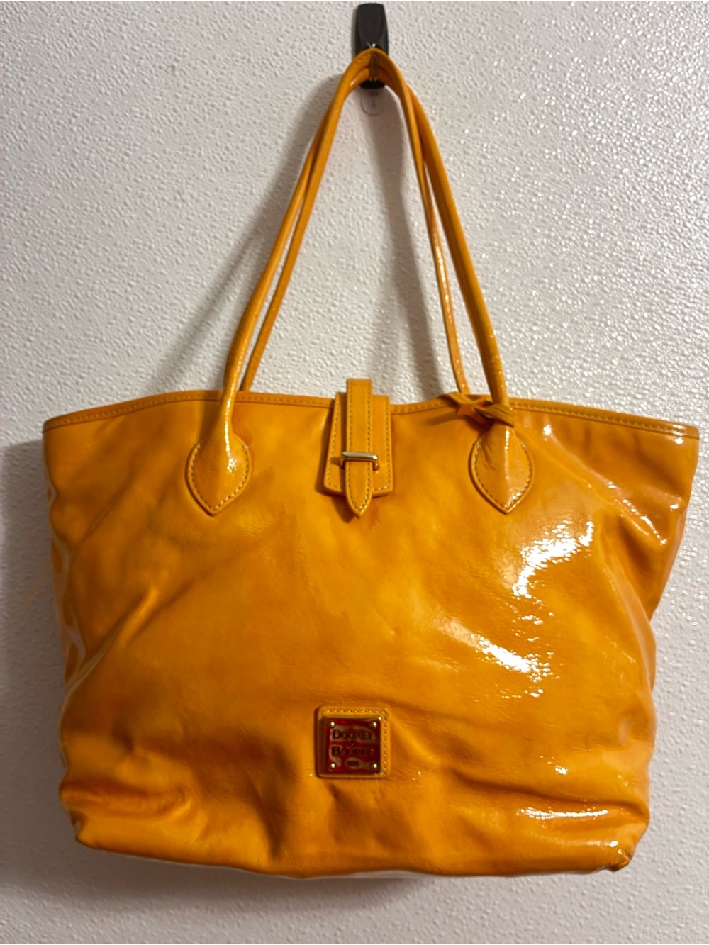 Dooney & Bourke Yellow Patent Leather Cindy Tote NWT